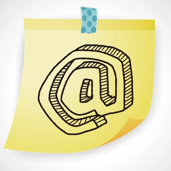 En doodle icono elemento — Vector de stock