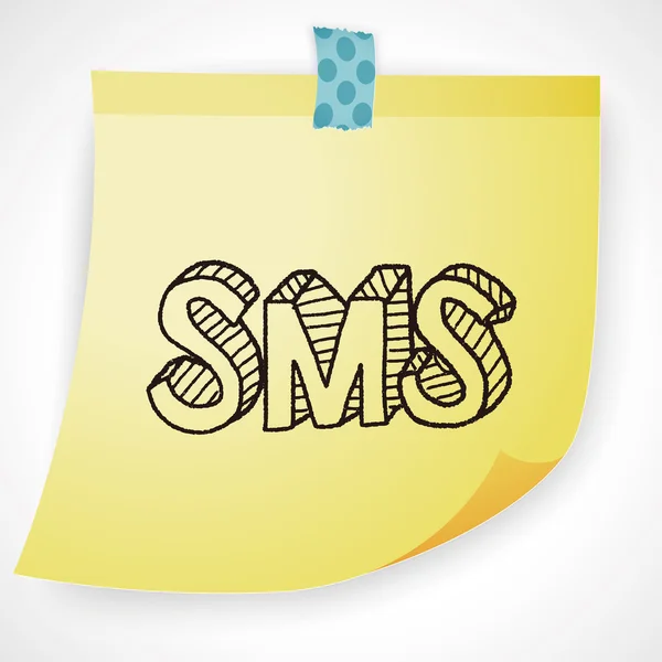 SMS doodle pictogram element — Stockvector