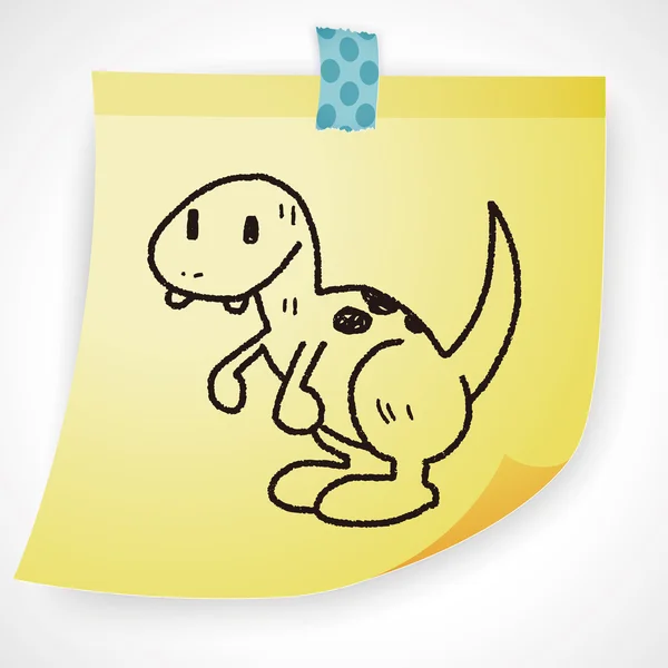 Dinosaurier-Doodle-Ikone — Stockvektor