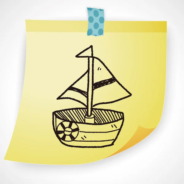 Sail Doodle Symbol-Element — Stockvektor