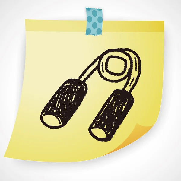 Herramienta de entrenamiento manual doodle icono elemento — Vector de stock