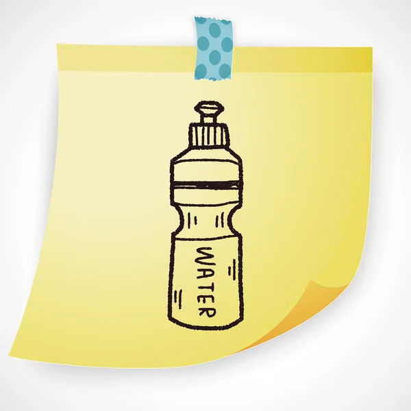 Elemen ikon doodle minuman air olahraga - Stok Vektor