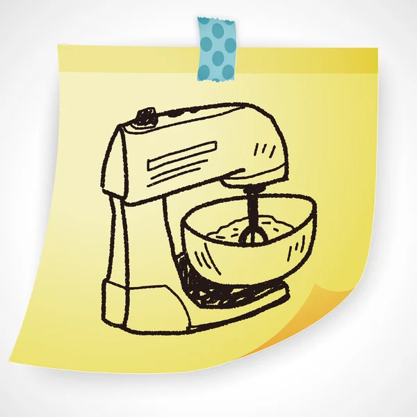 搅拌机涂鸦图标元素 — 图库矢量图片