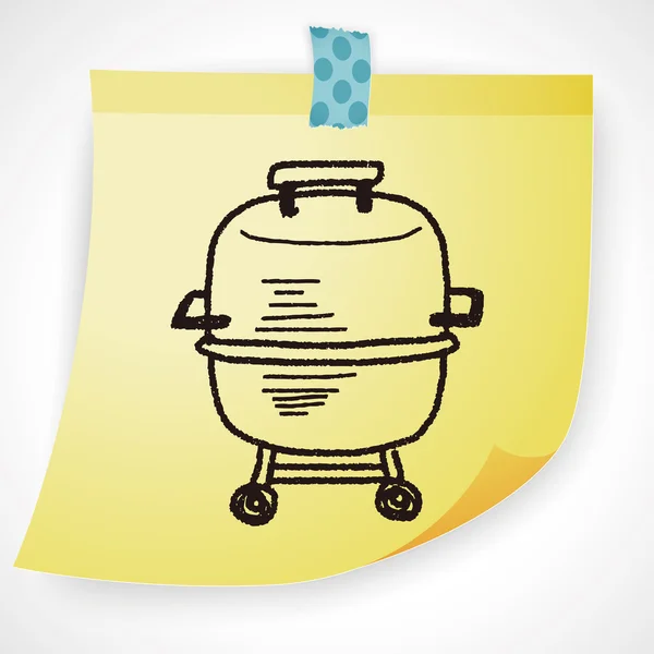 Bbq doodle icon element — Stock Vector