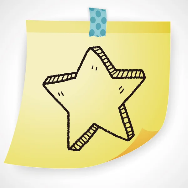 Hvězda doodle ikony prvek — Stockový vektor