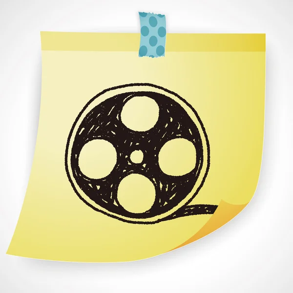 Doodle Film elemento icono — Archivo Imágenes Vectoriales