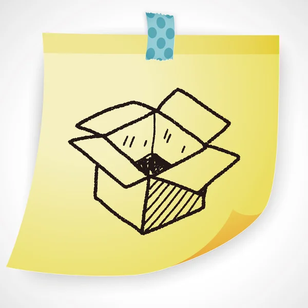 Élément icône Doodle Box — Image vectorielle