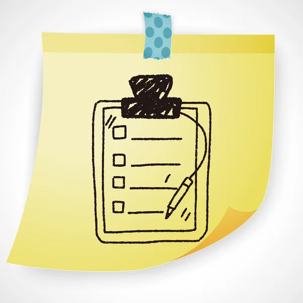 Doodle document icon element — Stock Vector