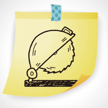 Daire testere doodle Icon öğesi