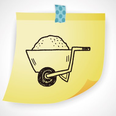 bebek arabası doodle Icon öğesi