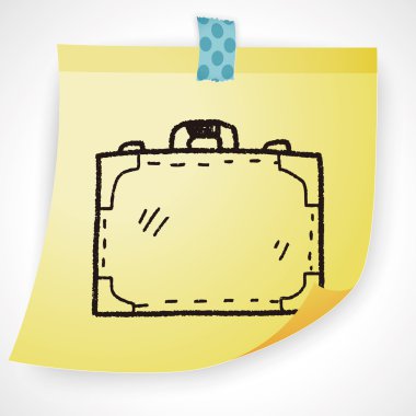 Evrak Çantası'nı doodle çizim simgesini öğesi