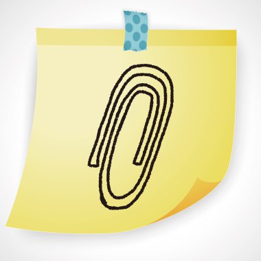 Doodle ataç simgesi öğesi