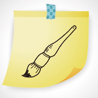 Doodle fırça simgesini öğesi