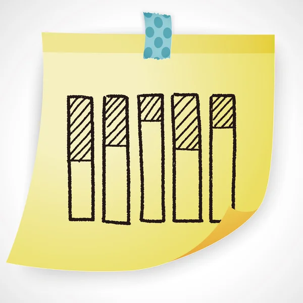 Infografik Diagramm Doodle Zeichnung Symbol Element — Stockvektor