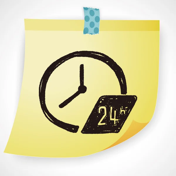 Tiempo doodle icono elemento — Vector de stock