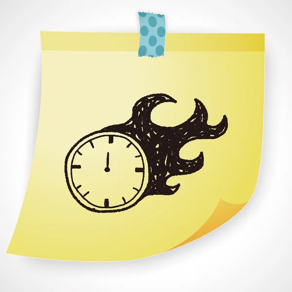 Tiempo doodle icono elemento — Vector de stock