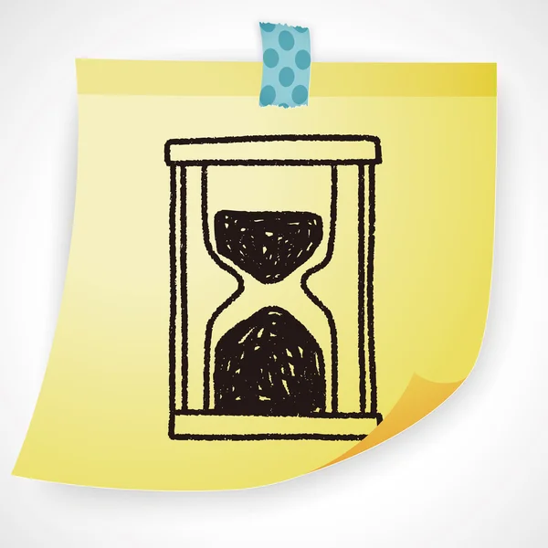 Time doodle icon element — Stock Vector