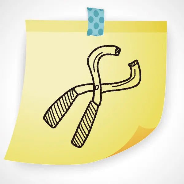 Plier doodle icono elemento — Vector de stock