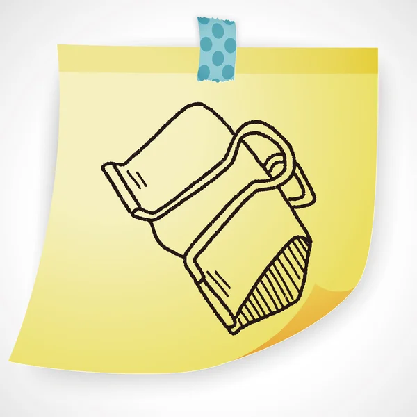 Clip doodle pictogram element — Stockvector