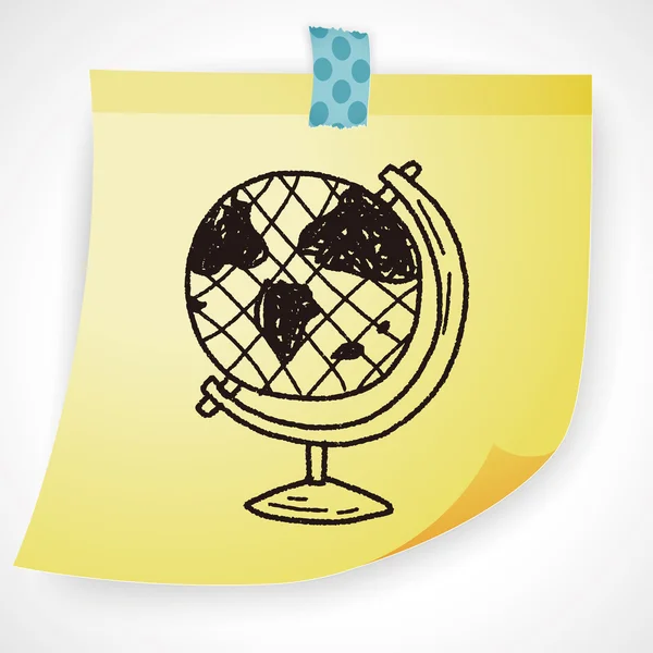 Doodle globo icono elemento — Vector de stock