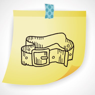 kemer doodle Icon öğe pantolon