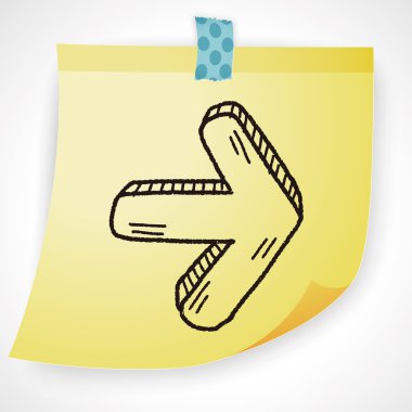 Doodle ok simgesi öğesi