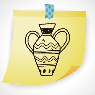 Afrika vazo doodle Icon öğesi