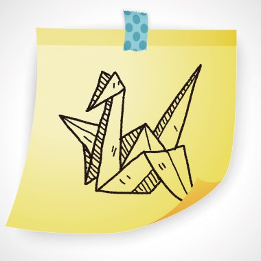 Kağıt kuş doodle Icon öğesi
