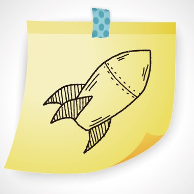 Füze doodle Icon öğesi