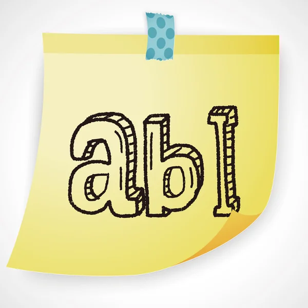 Type abc doodle icon element — Stock Vector