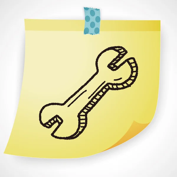 Doodle Herramienta icono elemento — Vector de stock