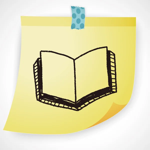 Livro doodle desenho ícone elemento —  Vetores de Stock