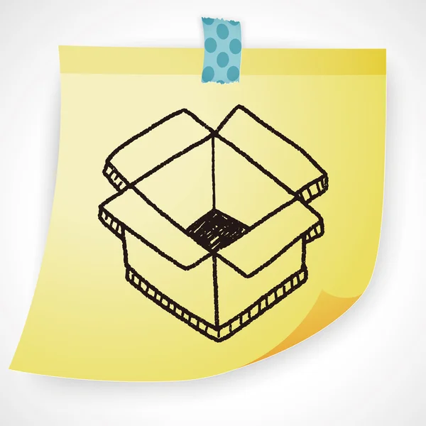Élément icône Doodle Box — Image vectorielle
