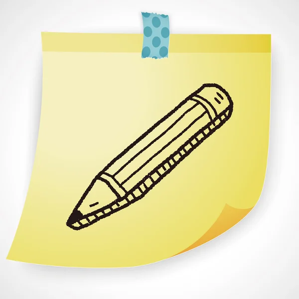Doodle-Stift-Symbol-Element — Stockvektor
