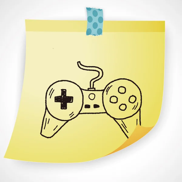 Doodle Game Controller Symbol-Element — Stockvektor