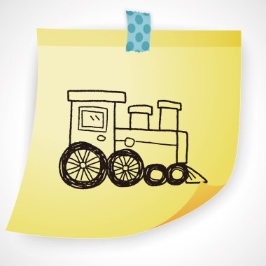 Tren doodle Icon öğesi