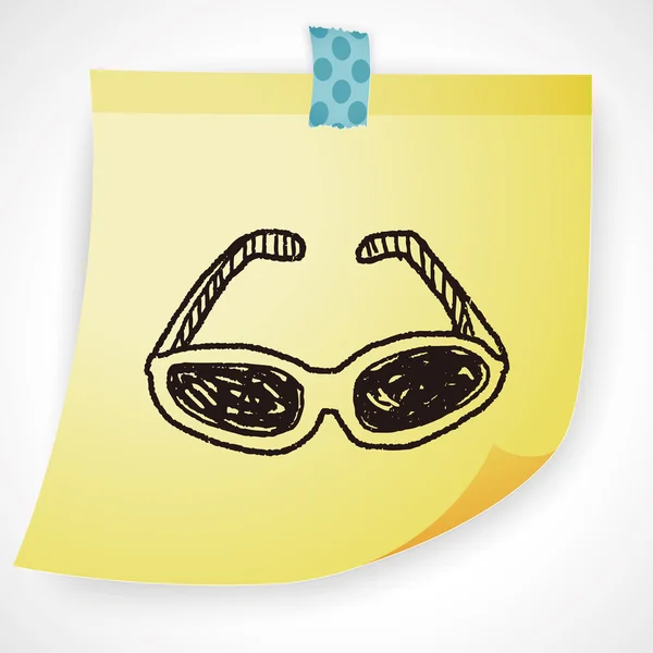 Doodle gafas de sol icono elemento — Archivo Imágenes Vectoriales