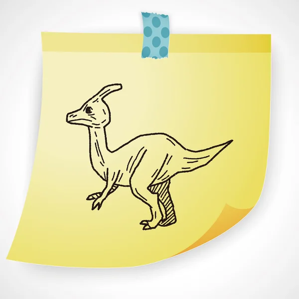 Dinosaurier-Doodle-Ikone — Stockvektor