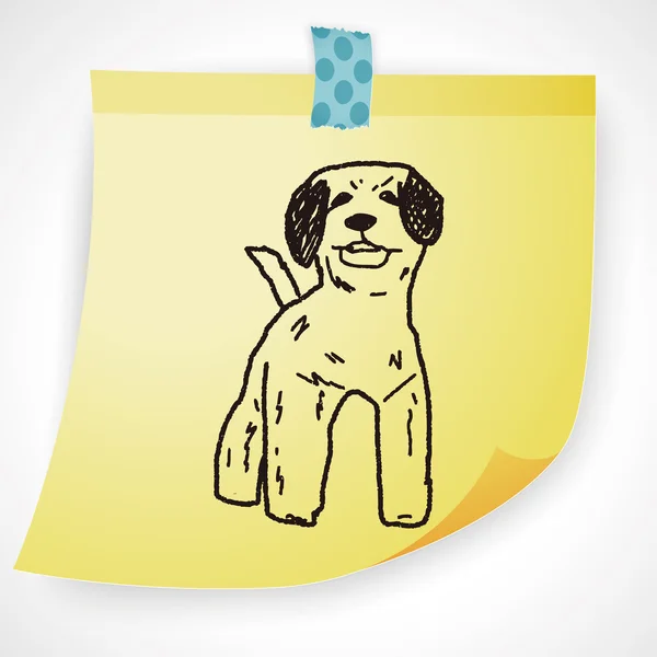 Köpek doodle Icon öğesi — Stok Vektör