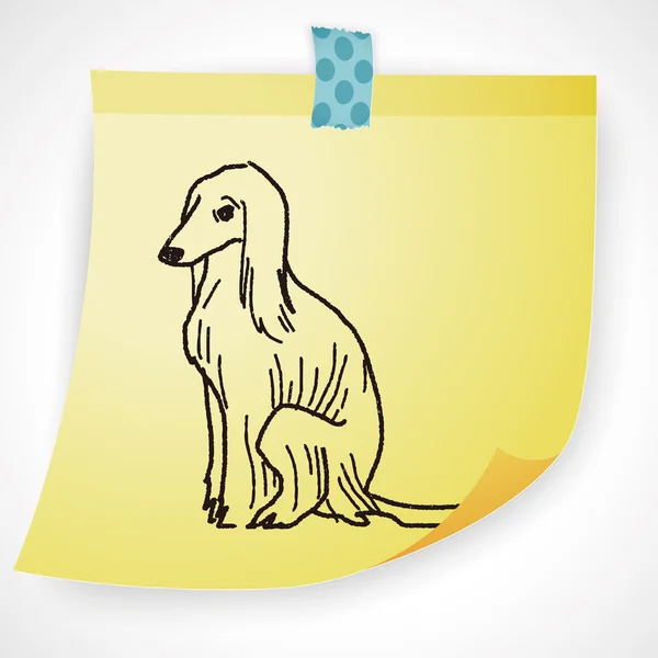 Köpek doodle Icon öğesi — Stok Vektör