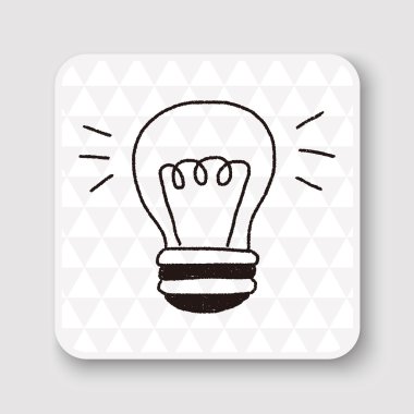 karalama ampul vektör çizimi