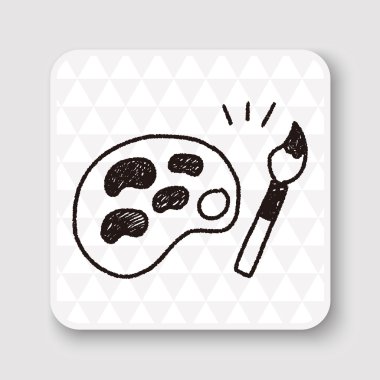 karalama paleti fırça vektör çizimi