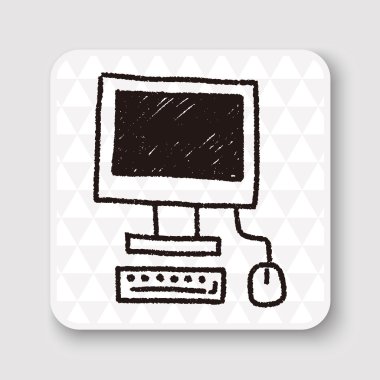 bilgisayar karalama vektör çizimi çizimi