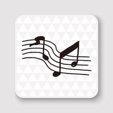 Doodle müzik vektör çizim
