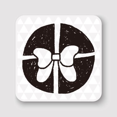 Doodle Hediye vektör çizimi