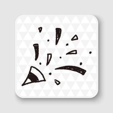 Karalama Renkli kurdele vektör illüstrasyonu