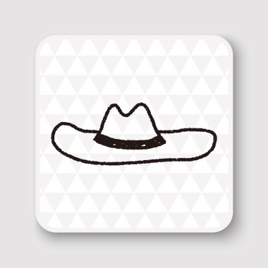 Doodle şapka vektör çizim