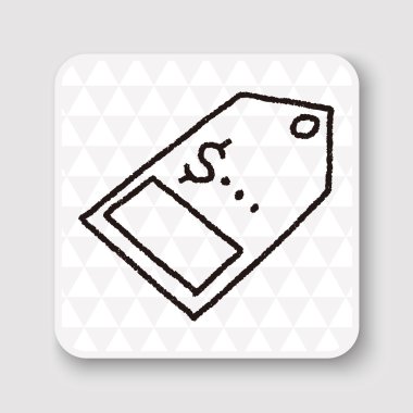 Etiket vektör çizim vektör çizim doodle