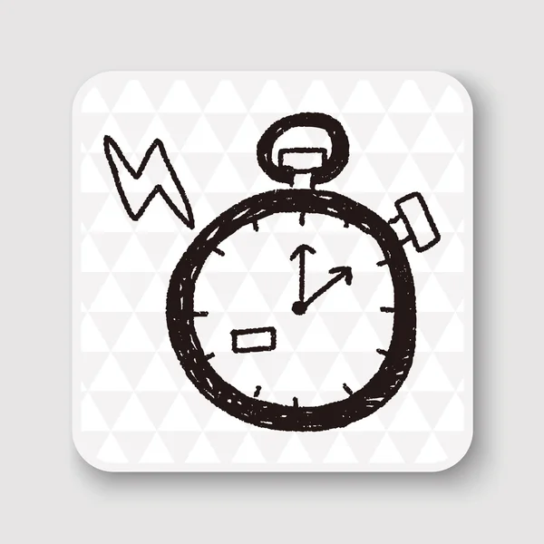 Doodle stopwatch vector illustration — Stock Vector