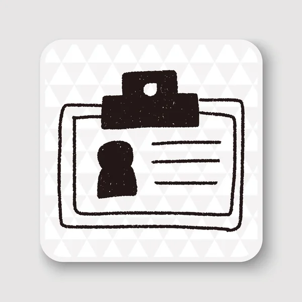 Ilustração do vetor doodle id card —  Vetores de Stock